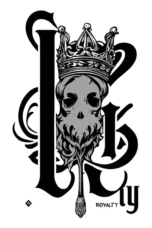 loyalty over royalty  tattoo design idea