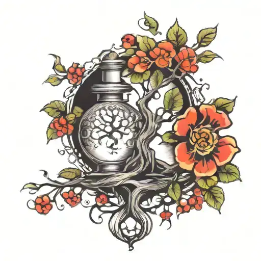 posion tree tattoo design idea