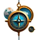 3D Compass tattoo design idea