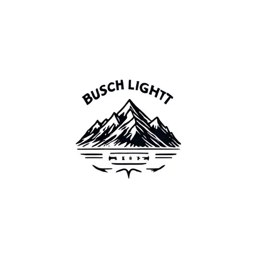 Busch Light Mountain tattoo design idea