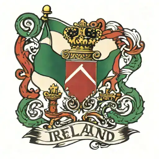 Ireland flag tattoo design idea