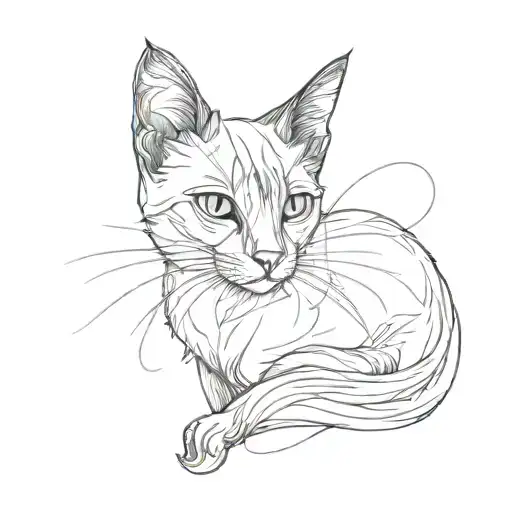 siamese cat tattoo design idea