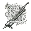 No weapon formed against me shall prosper written in script tattoo design idea