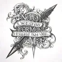 No weapon formed against me shall prosper written in script tattoo design idea