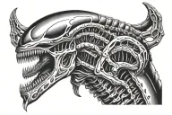 Xenomorph tattoo design idea