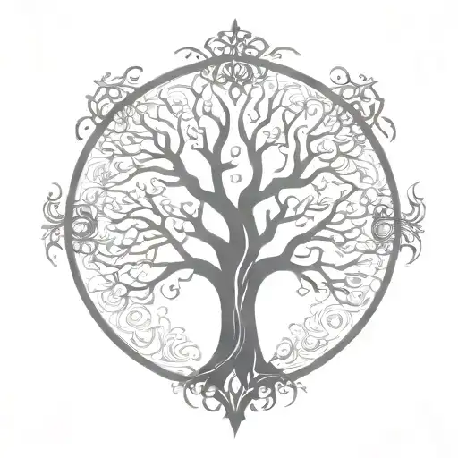 yggdrasil tree of life tattoo design idea