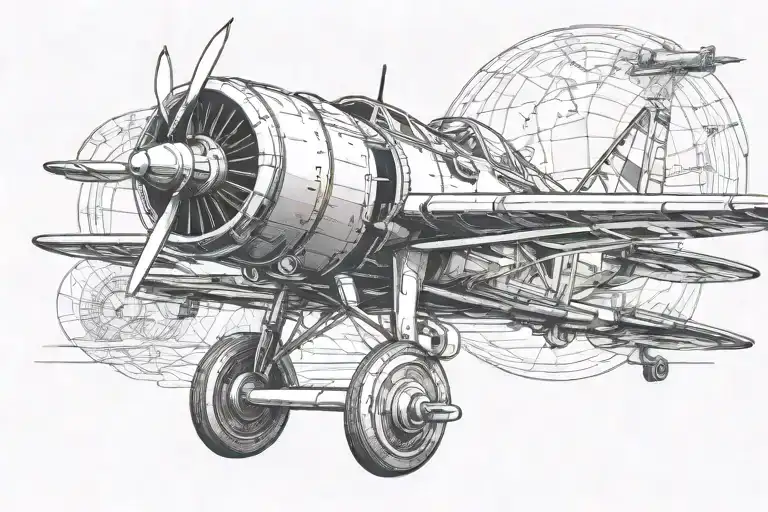 aviation engineer tattoo design idea