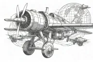 aviation engineer tattoo design idea