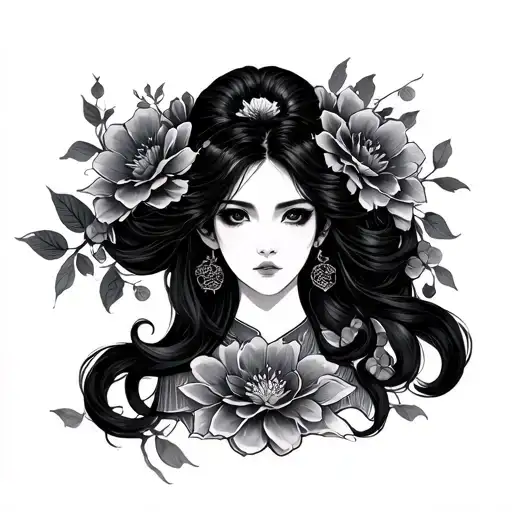 Japanese Gemini tattoo design idea