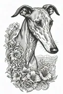 sicilian greyhound tattoo design idea