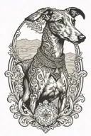 sicilian greyhound tattoo design idea