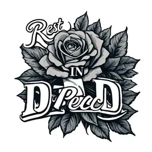 rest in peace dad tattoo design idea