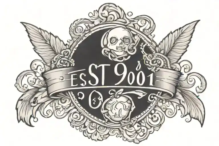 est. 1991 special date tattoo design idea