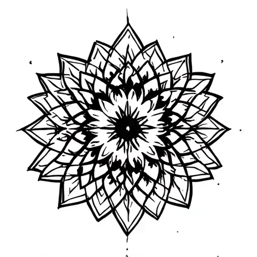 Sri Yantra Mandala Lotus tattoo design idea