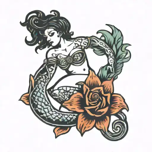 Aquarius zodiac sign tattoo design idea
