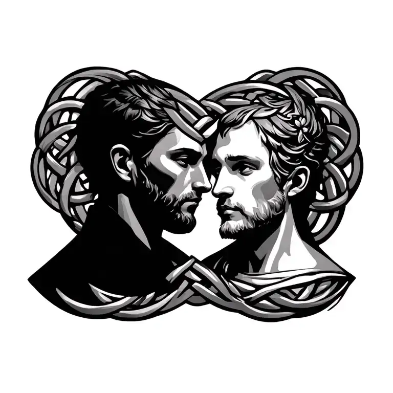 Father Son Celtic Knot tattoo design idea