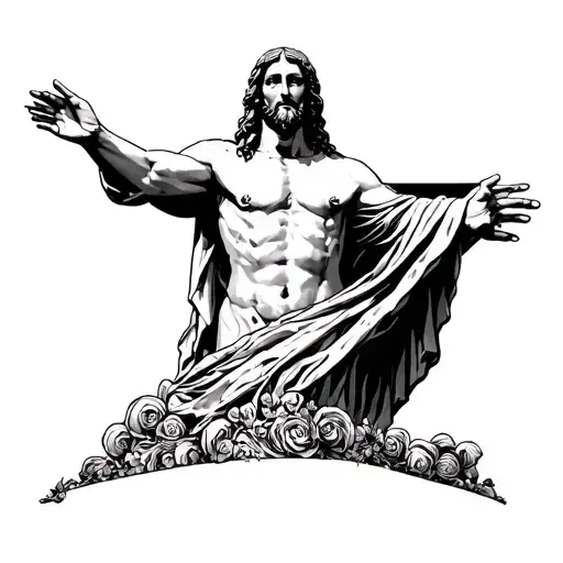 jesus christ in a trans am stronger than tattoo design idea