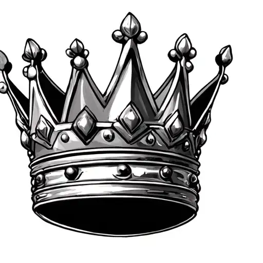 crown with D tattoo design idea