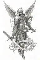 Warrior and nursing   tattoo design idea