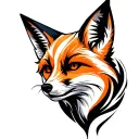 Fox Face tattoo design idea