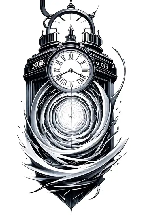 time vortex dr who themed tatto tattoo design idea