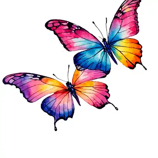 Ronnie and 3d butterfly tattoo design idea