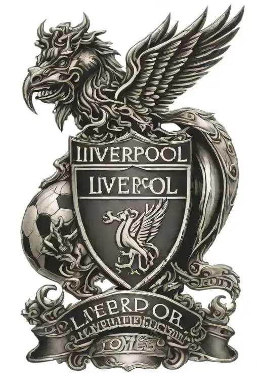 Liverpool football club morphing tattoo design idea