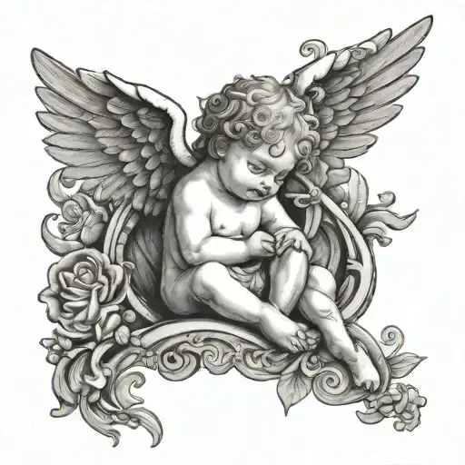 Cherub tattoo design idea