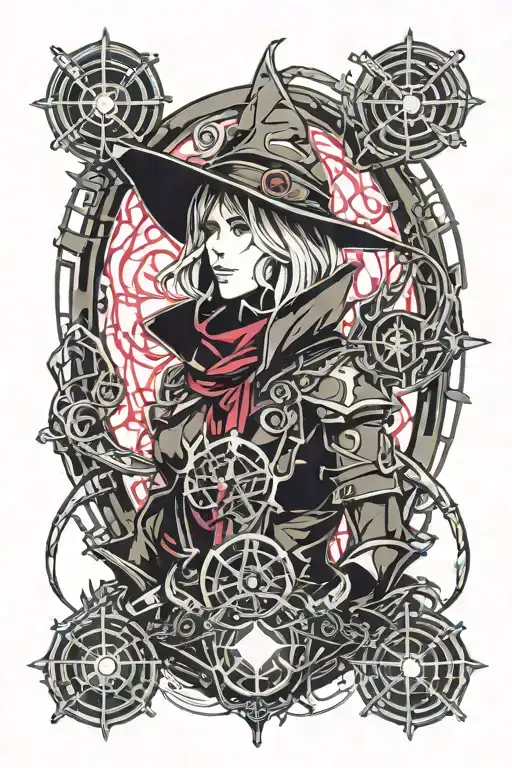 lady maria from bloodborne inspired tattoo tattoo design idea