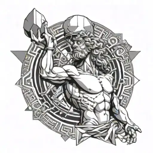atlas greek god atlas holding the world tattoo design idea