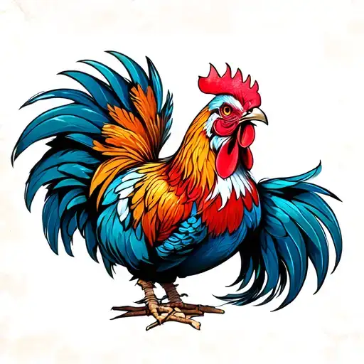 game-cock tattoo design idea