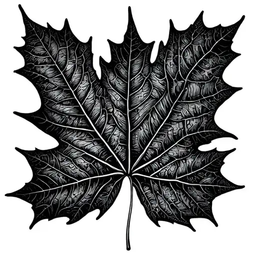 maple leaves falling tattoo design idea