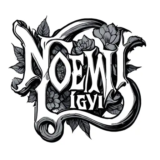 "NOEMI LEVI" text 'IGY6' us tattoo design idea