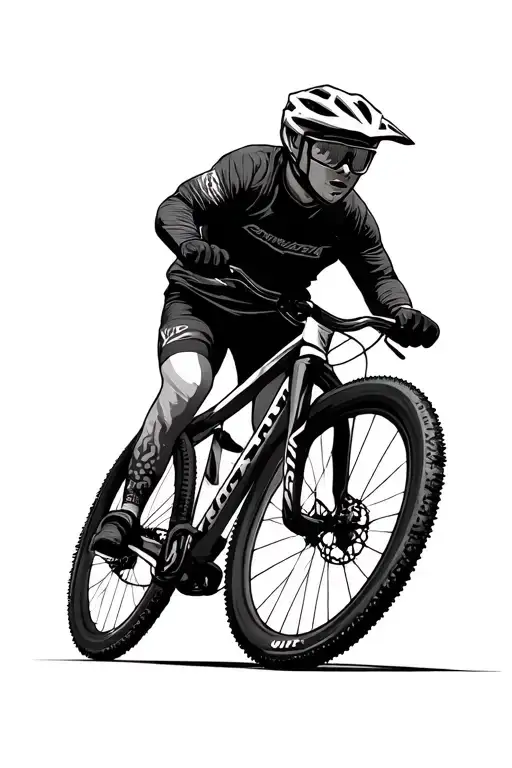 bike mtb tattoo design idea