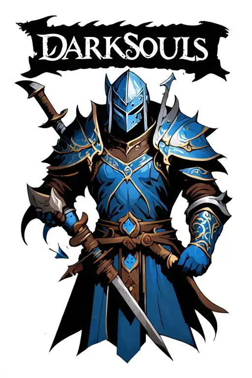 DarkSouls Artorias and Sif tattoo design idea