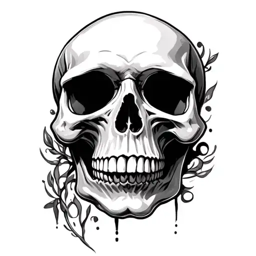 skull wearing tattoo design idea