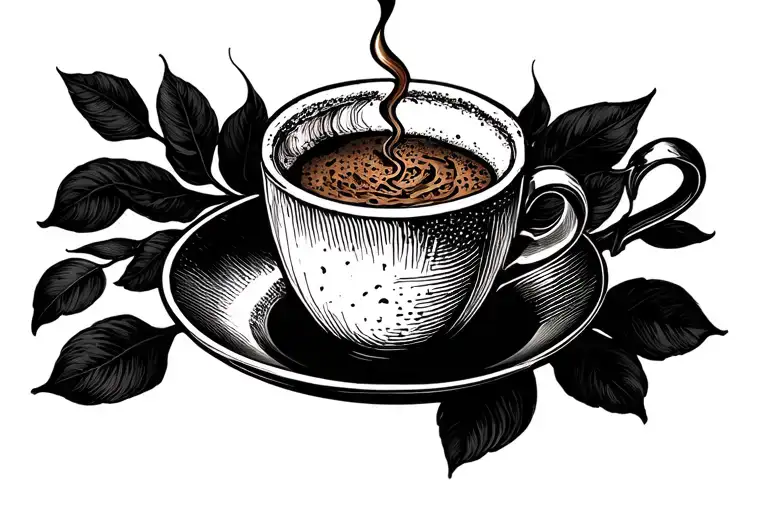 Coffee tattoo design idea