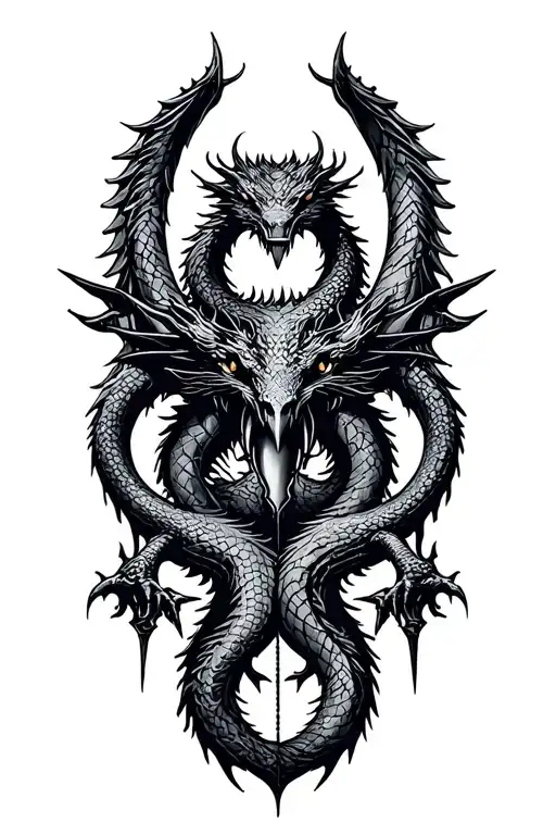 Jormungand on the whole frame mythology symbols tattoo design idea