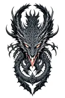 Jormungand on the whole frame mythology symbols tattoo design idea