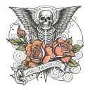 all or nothing lasts forever tattoo design idea