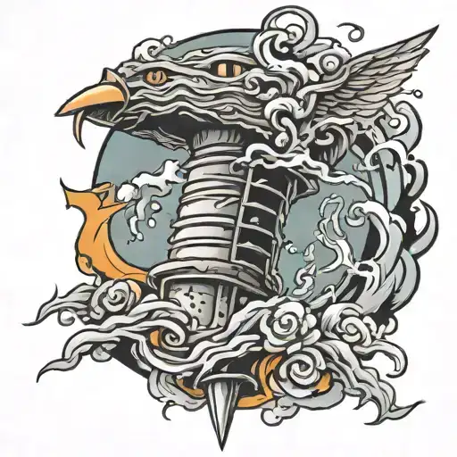 tornado tattoo design idea