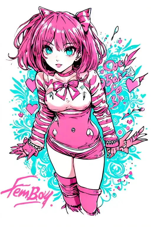 "femboy" tattoo design idea