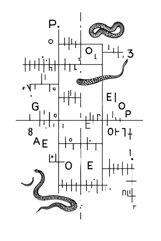 escher impossible geometry snakes and ladders tattoo design idea
