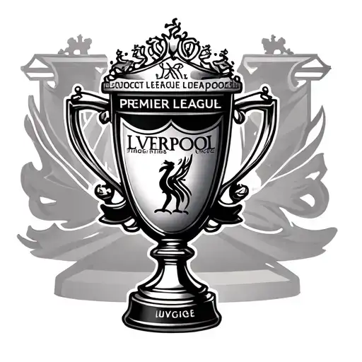 premier league trophy and Liverpool football club tattoo design idea