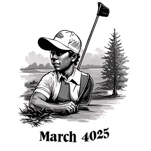 march 4th 2025 in front of golf club  tattoo design idea
