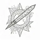 Sailor mercury crystal transformation  wand  tattoo design idea