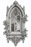 GOTHIC WINDOW tattoo design idea