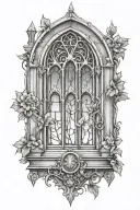 GOTHIC WINDOW tattoo design idea