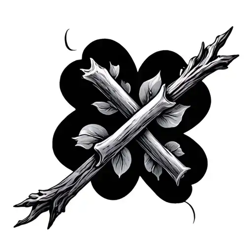 3 nails cross with romans 8:18 " tattoo design idea