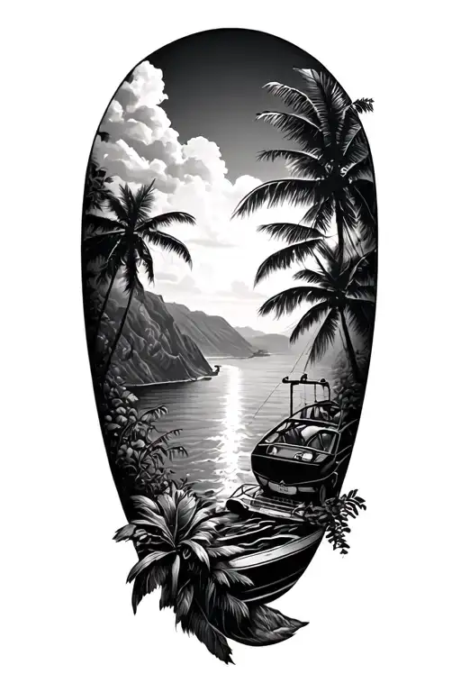 travel tattoo design idea